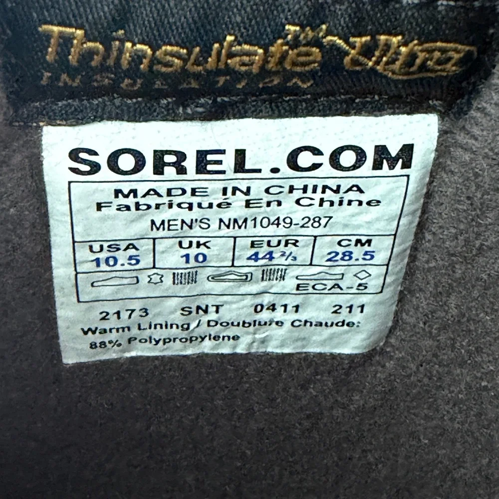 Sorel Mens Conquest Waterproof Leather Boots Brown NM1049-287‎ Size 10.5